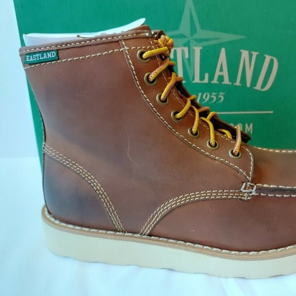 Stivali Da Lavoro Eastland Lumber Up Peanut Moc-Toe - Uomo, Artigianali, Tomaia In Pelle, Colore Marrone